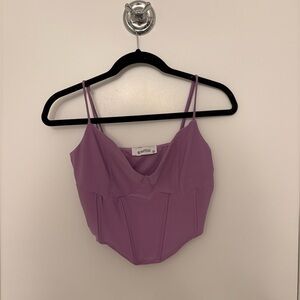 Graffiti Women’s Purple Spaghetti Strap Tank Top Corset Medium